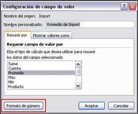Configuració de camp de taula dinámica